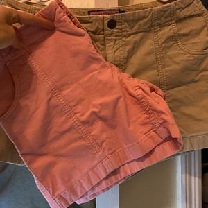 Vineyard Vines Tan and Pink  Corduroy Shorts